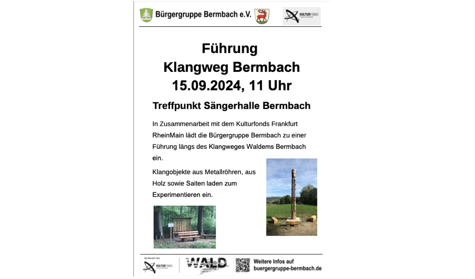 Führung am Klangweg Bermbach am 15.09.2024